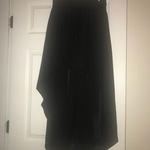 Black High Low Skirt
